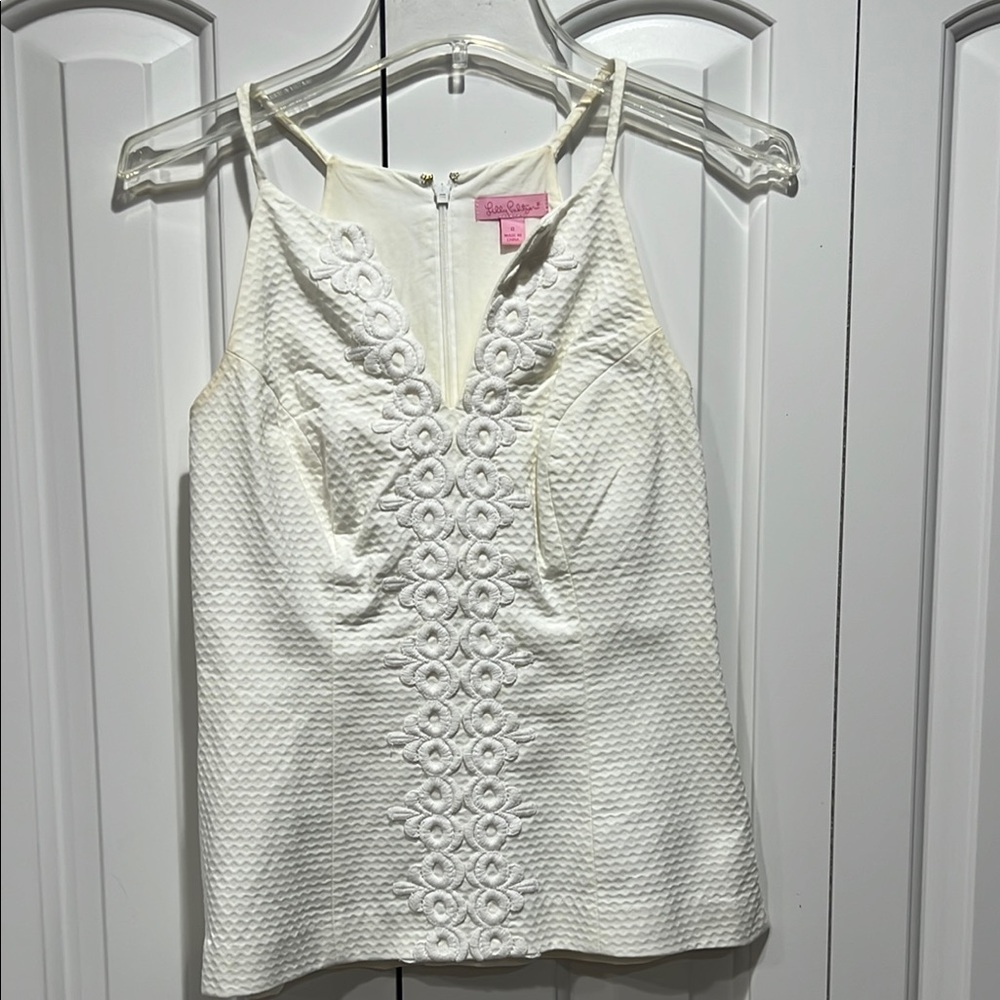 Lilly Pulitzer Women’s White Sleeveless Top- Size 0